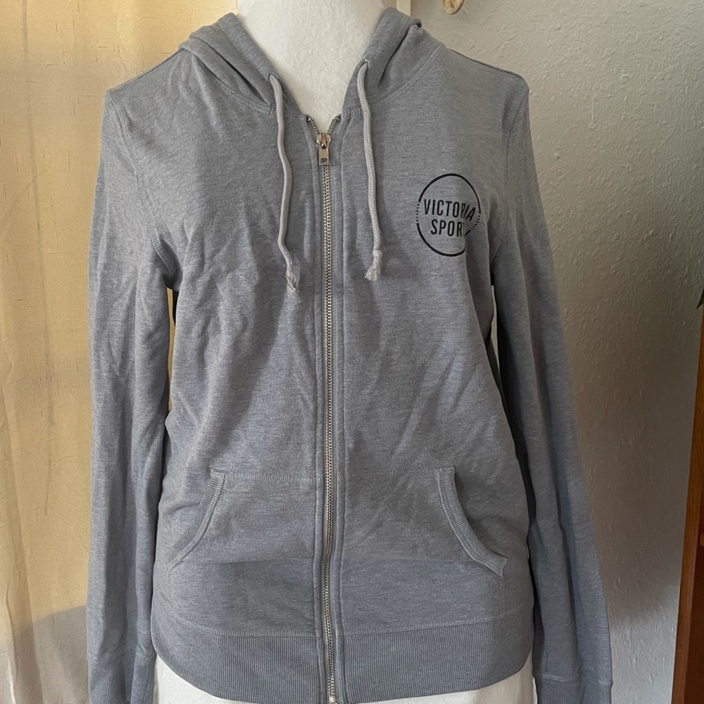 Victoria secret sport grey zip up hoodie medium